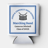 Blue High School Marching Band Graduation Party Dosenkühler (Vorderseite)