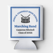 Blue High School Marching Band Graduation Party Dosenkühler (Rückseite)