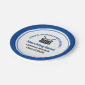 Blue High School Marching Band Graduation Party Pappteller (Schrägansicht)