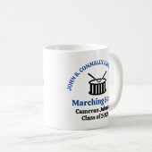 Blue High School Marching Band individuell anpassb Kaffeetasse (VorderseiteRechts)