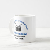 Blue High School Marching Band individuell anpassb Kaffeetasse (Vorderseite Links)