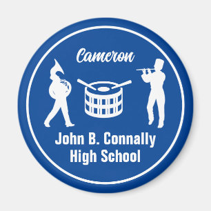 Blue High School Marching Band Personalisiert Magnet
