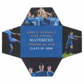 Blue High School Senior 4 Foto Cool Personalisiert Fußball (Flach)