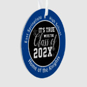 Blue High School Senior Christmas Ornament (Vorderseite)