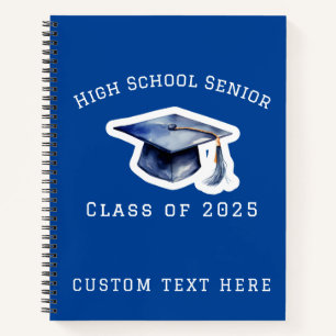 Blue High School Senior Class of 2025 Notebook Notizblock