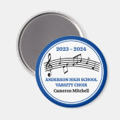 Blue High School Varsity Chor Custom Keepake Magnet (Vorderseite/Rückseite)
