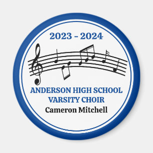 Blue High School Varsity Chor Custom Keepake Magnet