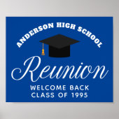 Blue High School Wiedersehen Custom Alumni Willkom Poster (Vorne)