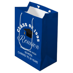Blue High School Wiedersehen Personalisiert Party Mittlere Geschenktüte