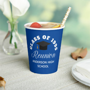 Blue High School Wiedersehen Personalisiert Party Pappbecher