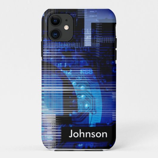 Blue High Tech Design iPhone 5 Gehäuse Case-Mate iPhone Hülle (Rückseite)