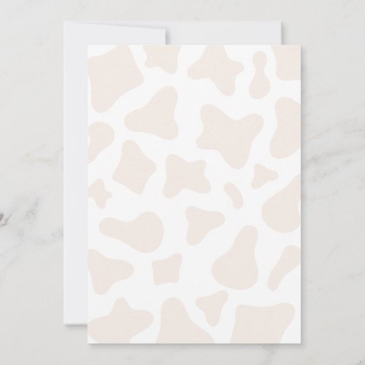 Blue Highland Cow Baby Dusche Einladung (Rückseite)