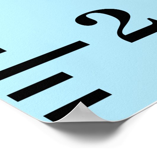 Blue Highland Cow Calf Growth Chart Poster (Ecke)