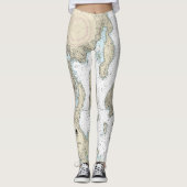 Blue Hill Bay Seekarte 13316 Leggings (Vorderseite)