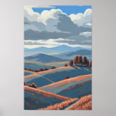 Blue Hill Wall Art Poster (Vorne)
