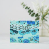 Blue Hills & Blume Postkarte (Stehend Vorderseite)