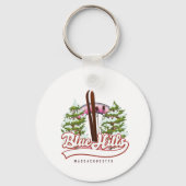 Blue Hills Massachusetts Skilogo Schlüsselanhänger (Rückseite)