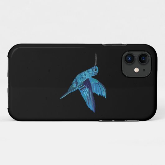 Blue Himmingbird Case-Mate iPhone Hülle (Rückseite (Horizontal))