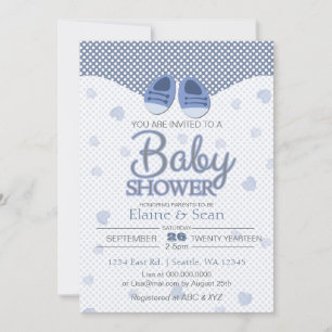 Blue Hinterns Blue Boys Babydusche einladen Einladung
