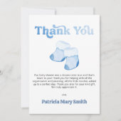 Blue Hinterns Boy Baby Dusche Danke Karte (Vorderseite)