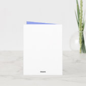 Blue Hinterns Boy Baby Dusche Dankeskarte (Rückseite)