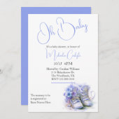 Blue Hinterns Boy Baby Dusche Einladung (Vorne/Hinten)