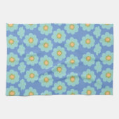 Blue Hippie Blume Geschirrtuch (Horizontal)