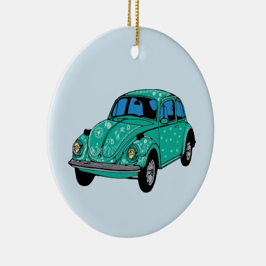 Blue Hippie Car Ornament (Rechts)