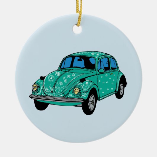 Blue Hippie Car Ornament (Vorne)