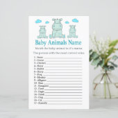 Blue Hippo Baby Animals Name Game (Stehend Vorderseite)
