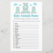Blue Hippo Baby Animals Name Game (Vorderseite)
