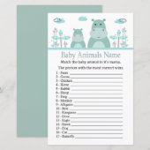 Blue Hippo Baby Animals Name Game (Vorne/Hinten)