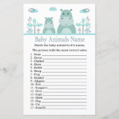Blue Hippo Baby Animals Name Game (Vorderseite)