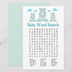 Blue Hippo Baby Shooter Word Search Game