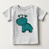 Blue Hippo Baby T-shirt (Vorderseite)