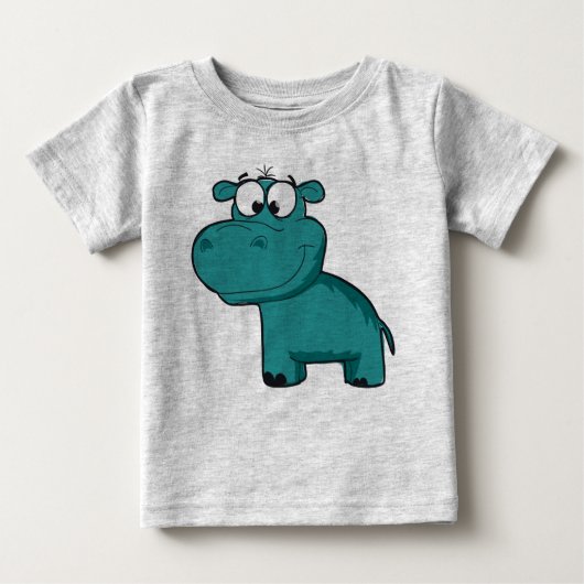 Blue Hippo Baby T-shirt (Vorderseite)