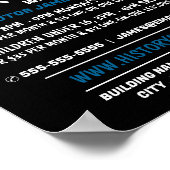 Blue History Book, History Course Advertising Poster (Ecke)