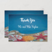 Blue Hochzeit am Strand Danke (Vorne/Hinten)