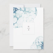 Blue Hochzeit in Urlaubsort Save the Date Card Einladung (Rückseite)