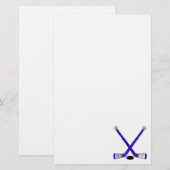 Blue Hockey Briefpapier (Vorne/Hinten)