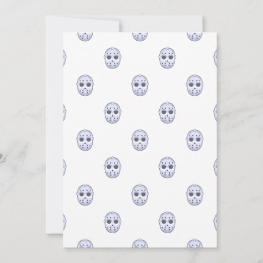 Blue Hockey Thema Birthday Party Einladungen (Rückseite)