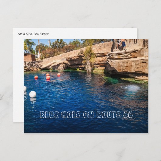 Blue Hole auf Route 66 Postkarte (Vorne/Hinten)