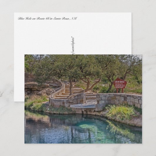 Blue Hole auf Route 66 Postkarte (Vorne/Hinten)