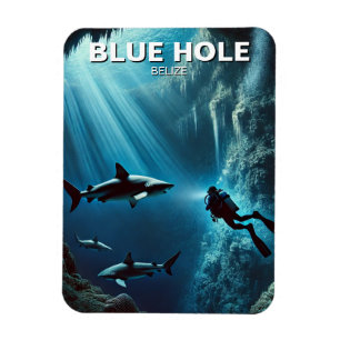 Blue Hole Belize Scuba Diving Magnet