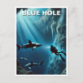 Blue Hole Belize Scuba Diving Postkarte (Vorderseite)