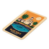 Blue Hole New Mexico Art Vintag Magnet (Linke Seite)