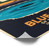 Blue Hole New Mexico Art Vintag Poster (Ecke)