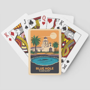 Blue Hole New Mexico Art Vintag Spielkarten