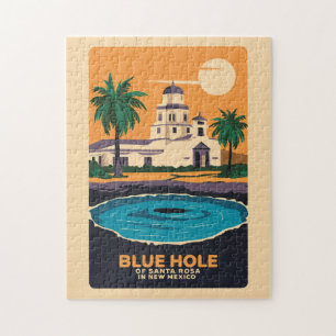 Blue Hole New Mexico Reise Kunst Vintage Puzzle