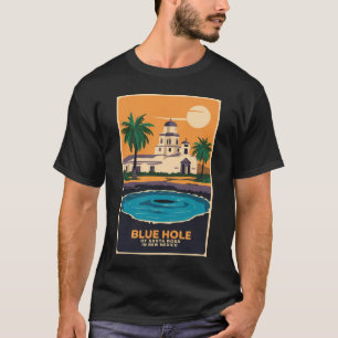 Blue Hole New Mexico Reise Kunst Vintage T-Shirt
